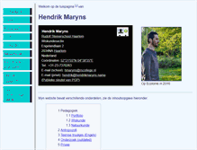 Tablet Screenshot of hendrikmaryns.name